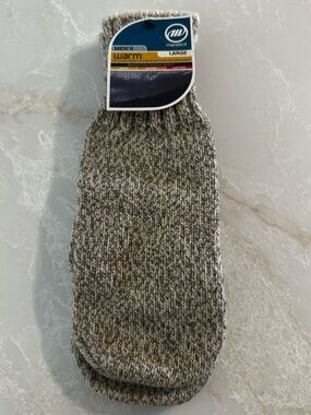 MANZELLA Men's Knit Mittens - Heather Gray, Size Large